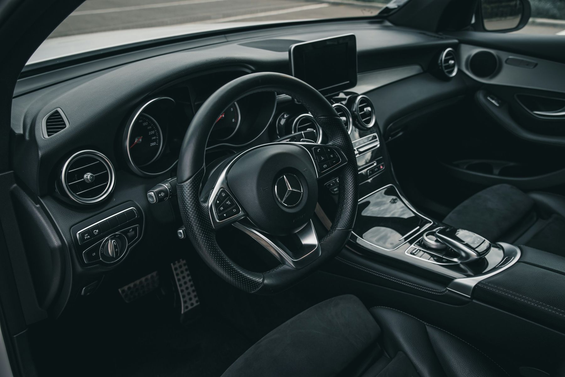 Interior of the electric Mercedes